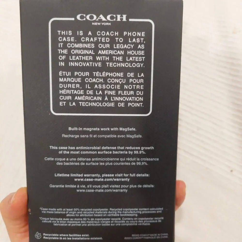 COACH iPhone 15 PRO Phone Case Compatible with MagSafe in Tea Rose